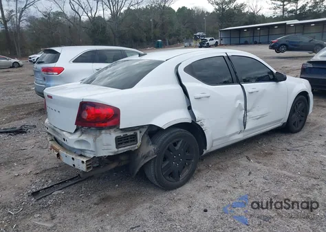 2013 Dodge Avenger Se из США, поврежденный, VIN 1C3CDZAB9DN646463